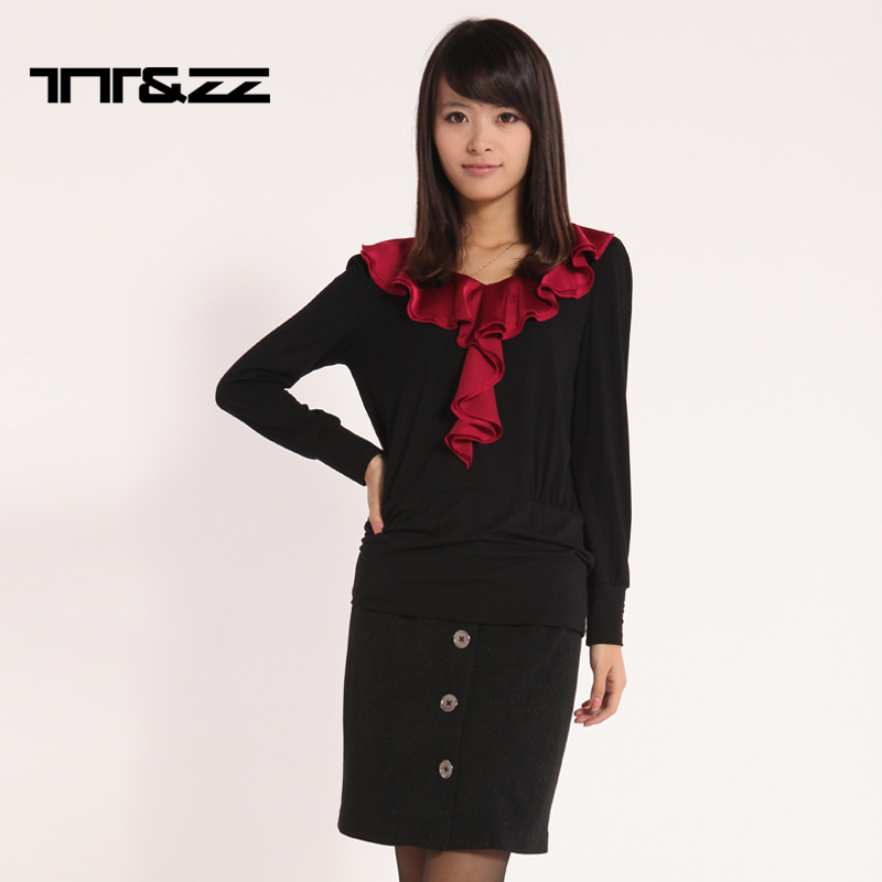 Ttzz 2012 winter long-sleeve set professional women's ol skirt