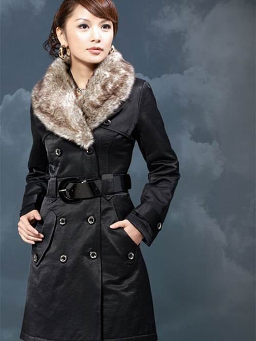 TU8061-1 women's fur collar thicken cotton jackets women,winter coat women have big size 3XL free shipping