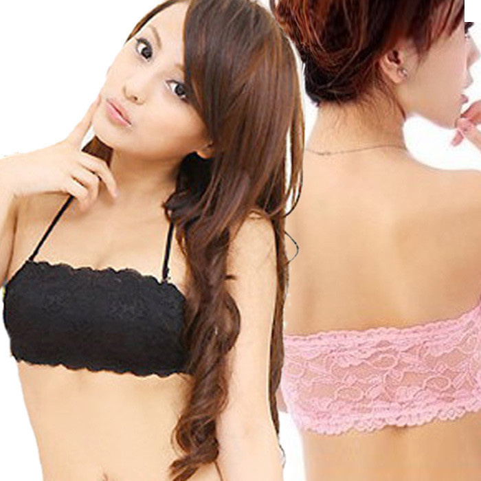 Tube top all-match lace tube top spaghetti strap tube top underwear bra 25g