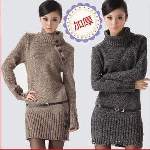 turtle neck long sleeve slim pullover sweater,women's long sweaters, free shipping M214