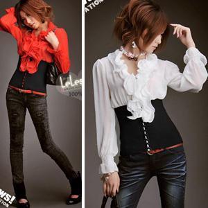 Twin b 9037 laciness style top shirt real pictures with model 9-240g