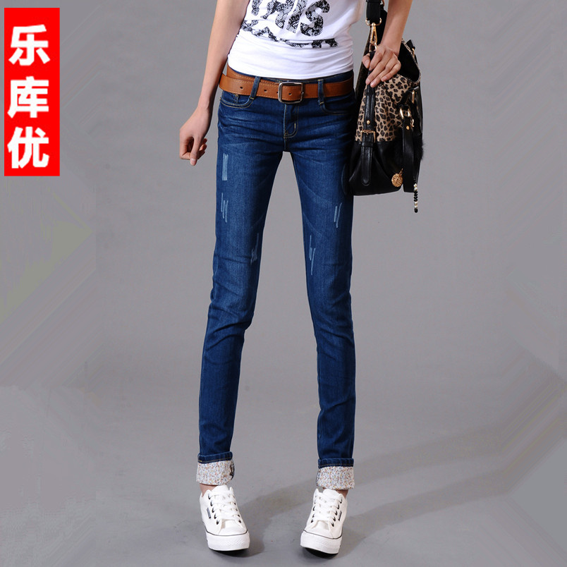 Two ways pencil jeans female trousers autumn and winter 2012 casual