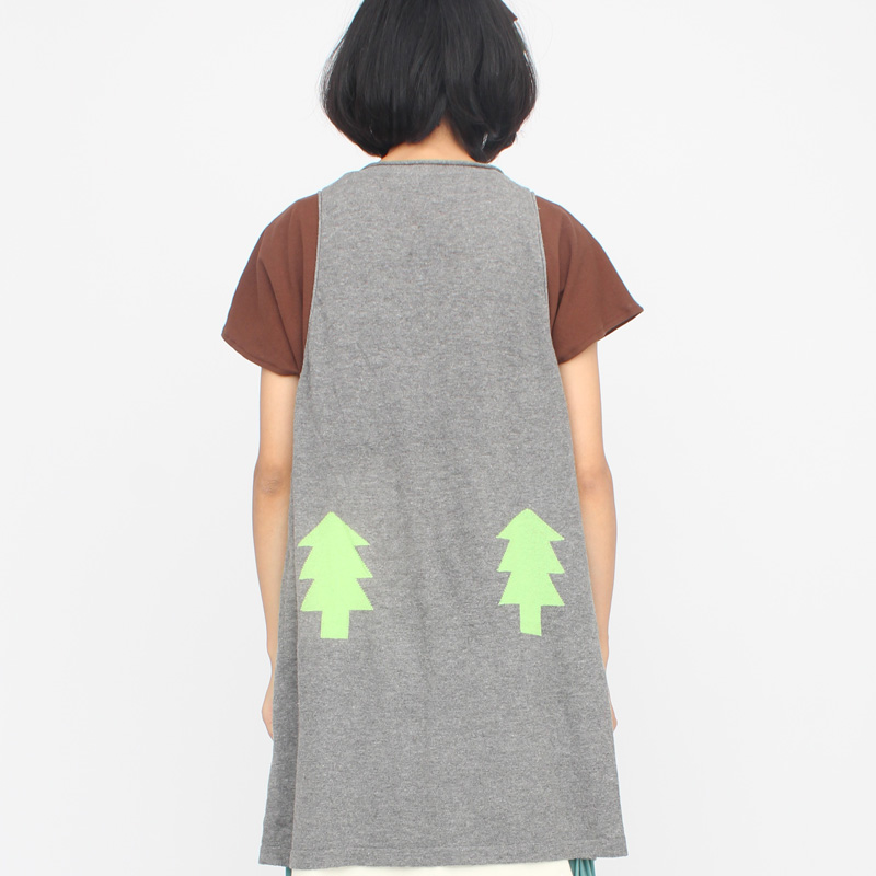 Tyakasha2012 : grey medium-long all-match knitted vest