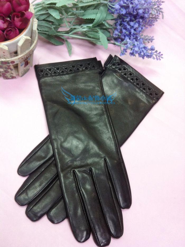 Ultra soft leather cutout handmade genuine leather 100% Women leather gloves suede gloves