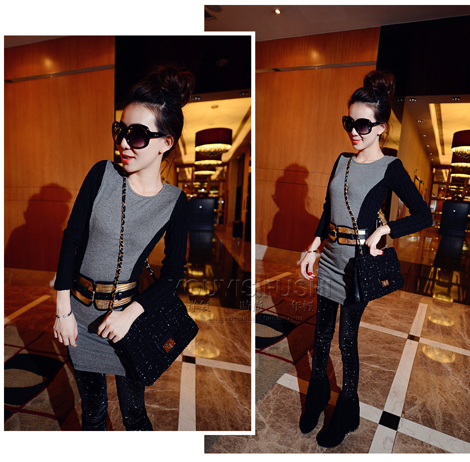 Ultra-thin 2013 spring patchwork skinny pants tight-fitting bling fabric faux leather female a12p45 legging