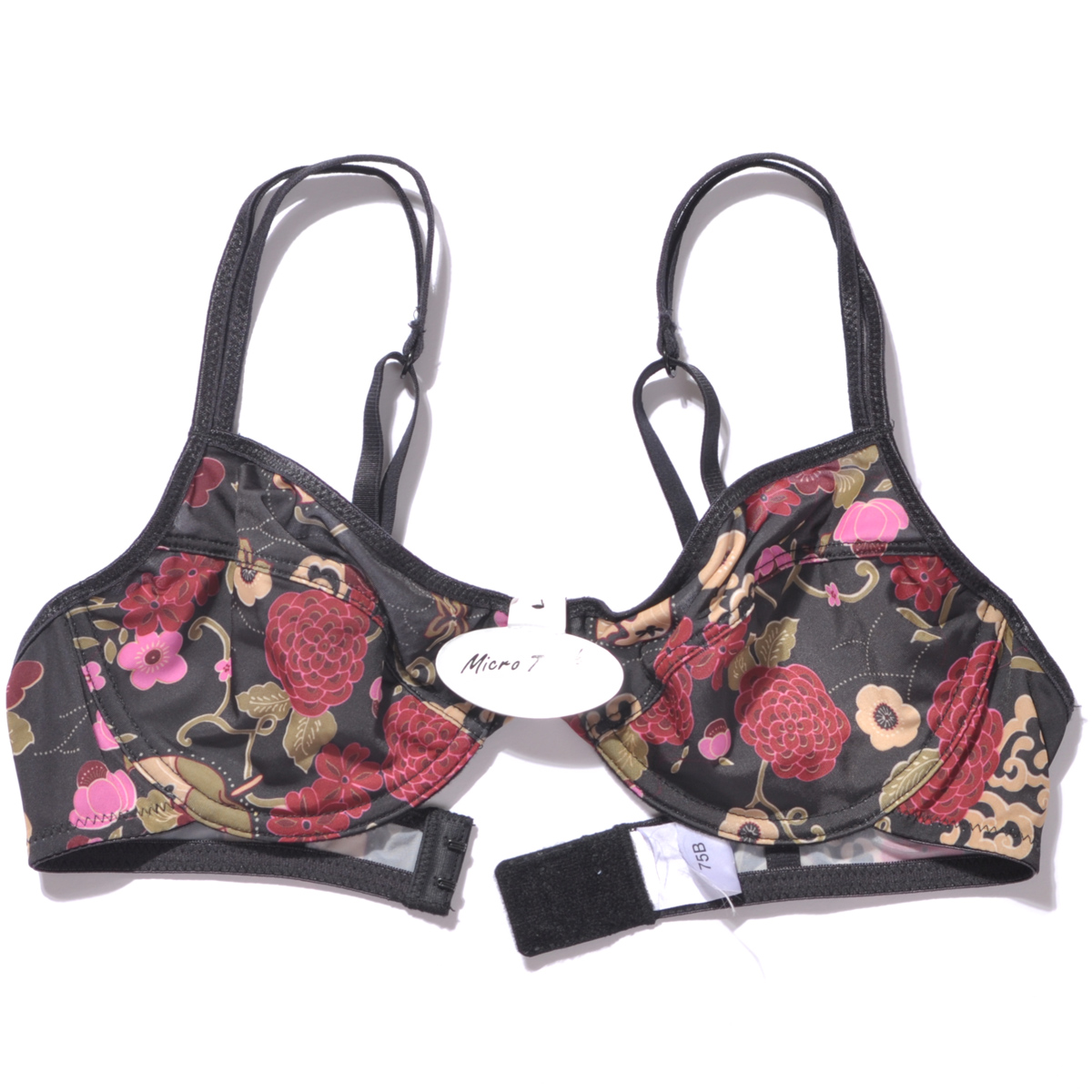 Ultra-thin comfortable print underwear ultra-thin cup fashion summer soft 75b women's single-bra