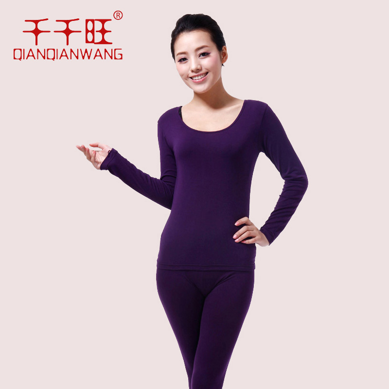 Ultra-thin women's basic underwear ball o-neck beauty care thermal long johns long johns sweater line pants