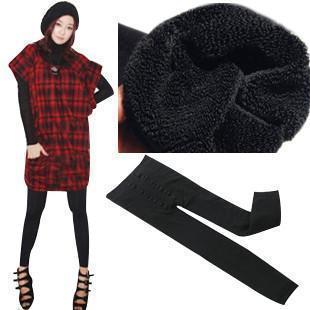 Underscored vigogne ring bamboo carbon fiber double layer thickening thermal ankle length trousers socks pearl velvet