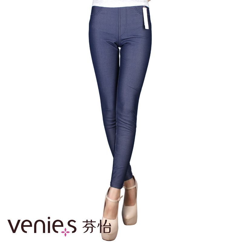 Underwear autumn and winter thickening plus velvet denim thermal legging boot cut jeans 3580