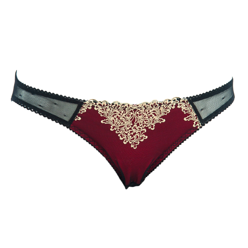 Underwear exquisite luxury embroidery gauze sexy panties female low-waist briefs NB8181-1