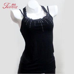 Underwear female basic spaghetti strap lace prothorax sparkling diamond interspersion elegant spaghetti strap vest tw0020