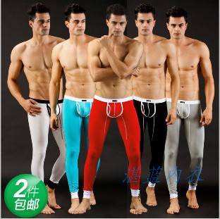 Underwear male long johns modal low-waist legging spring and autumn line pants cotton wool pants  NZ063