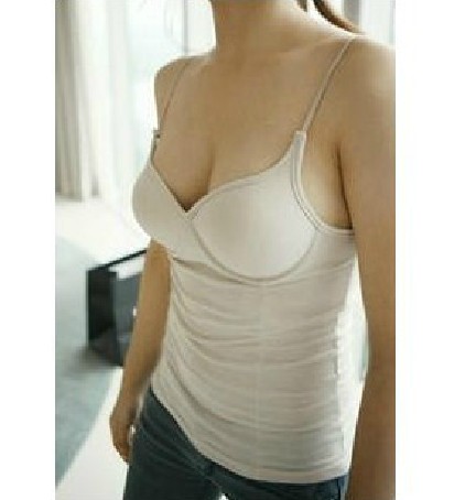 Underwear modal comfortable wireless bra cup one-piece basic spaghetti strap vest free shipping