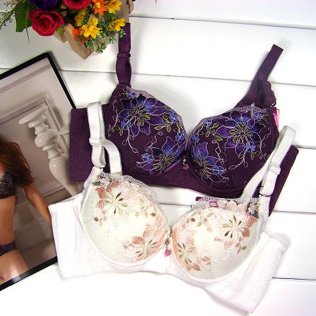 Underwear romantic series deep V-neck push up bra