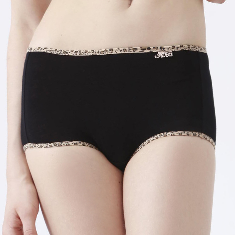 Underwear sexy leopard print bordered comfortable modal low-waist trunk np0703