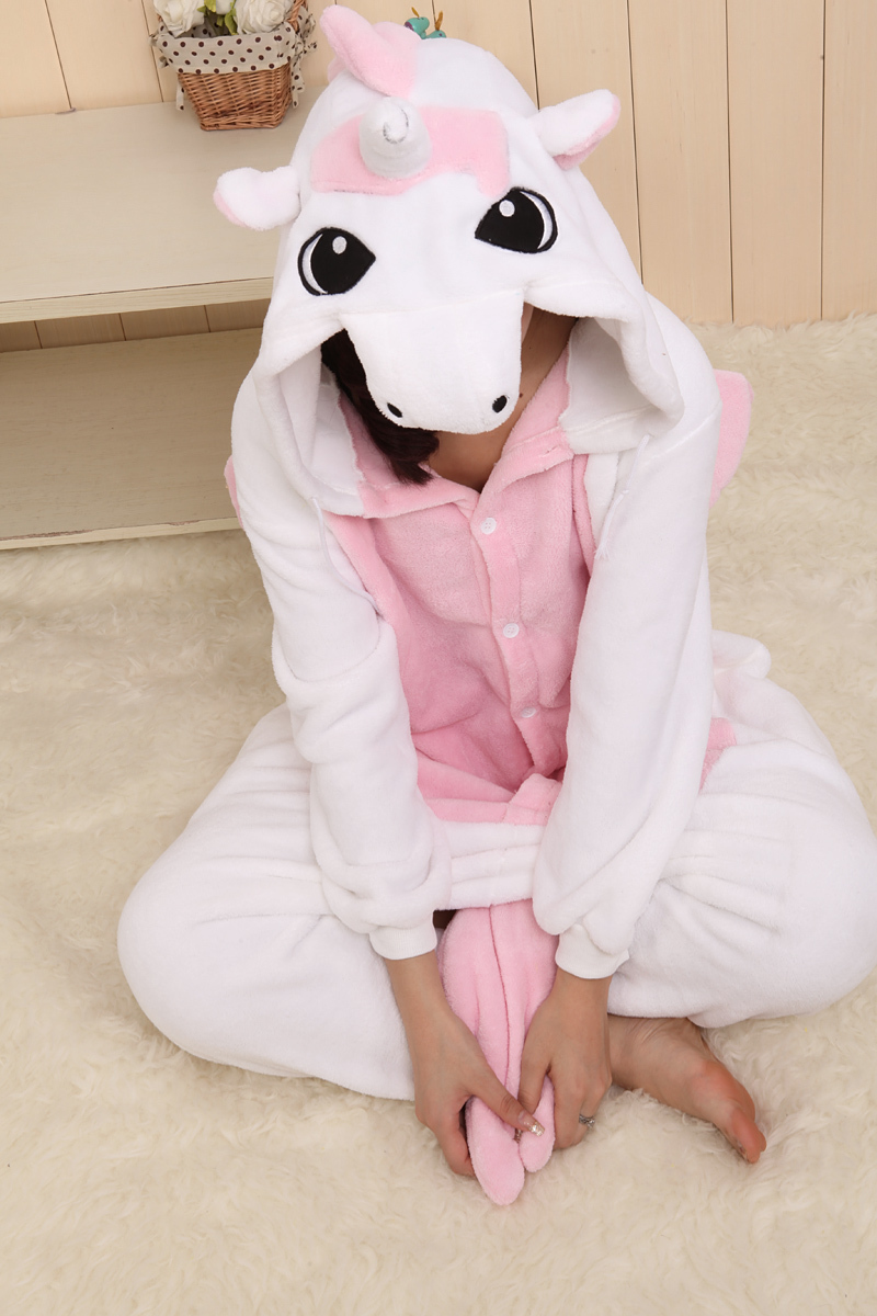 Unicorn thatmany onta cow one piece cartoon sleepwear autumn and winter derlook costume