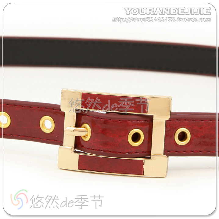 Useason ! japanned leather thin belt women's belt strap casual all-match (BL003)