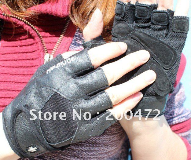 V172 wholesale cheap man fingerless lambskin leather gloves