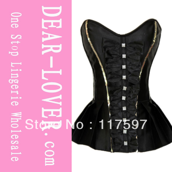 Valentine Rhinestone Ruffles Corset LC5272 Cheaper price Drop Shipping