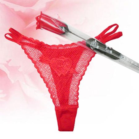 Valentine's Day gifts Red Roses underwear Sexy Underwear Thong briefs/knickers wf305 Free shipping