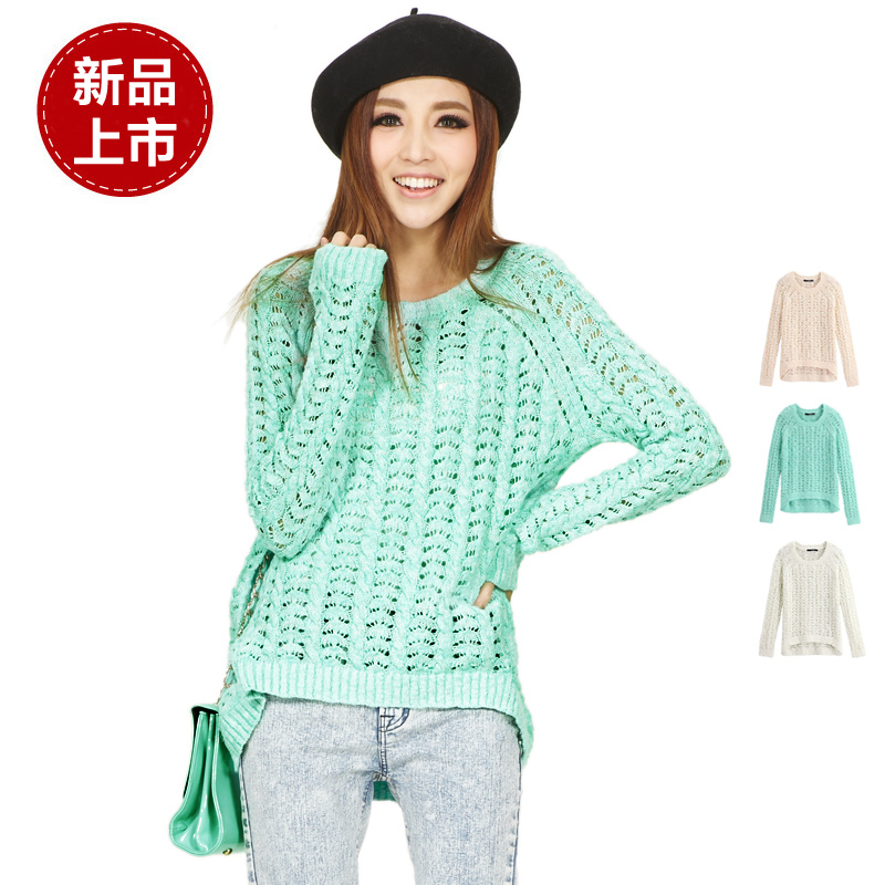 VANCL 2013 spring sweater female sunny trend crochet pullover a2114