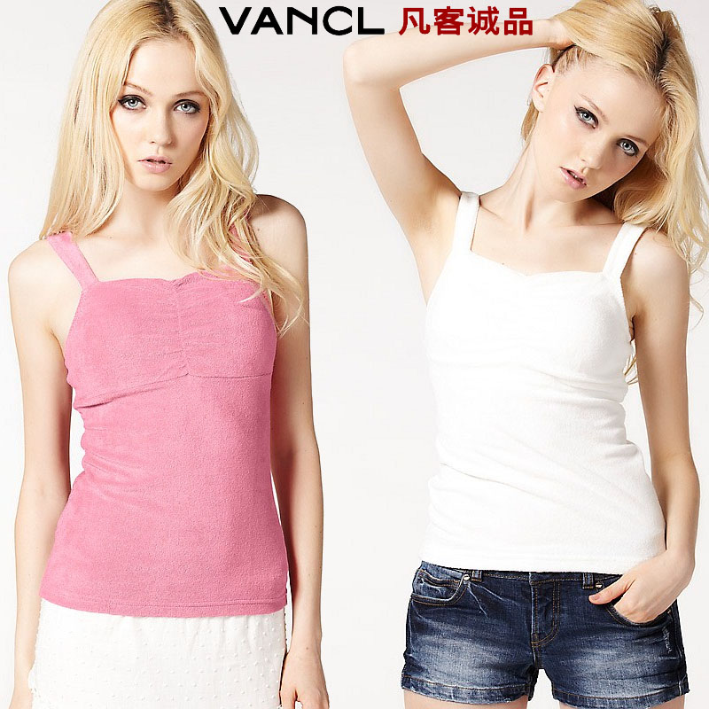 Vancl VANCL towel cloth plain basic bra-t shirt classic all-match Women