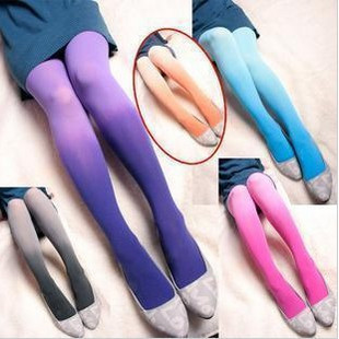 Velvet b033 meat gradient color thin sexy multicolour candy color pantyhose stockings