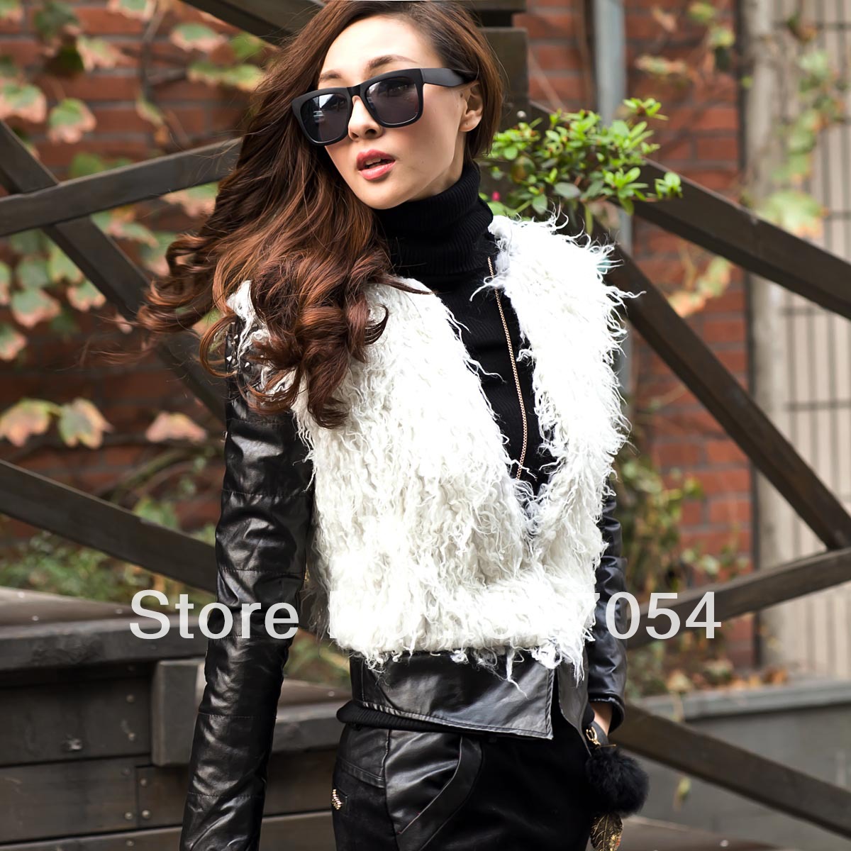 Vest fashion vest down zipper women's o-neck outerwear winter white black colorant match