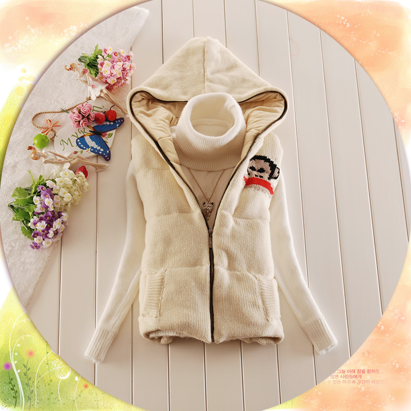 Vest female fashion with a hood vest outerwear thickening vest