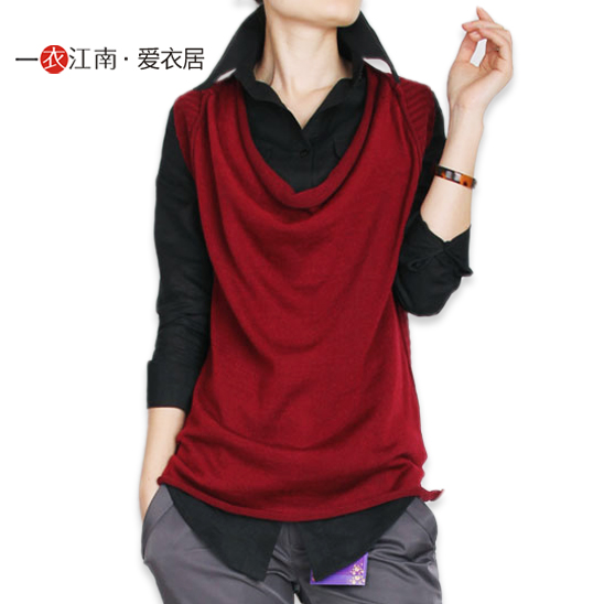 Vest vest female basic sweater loose sleeveless sweater fashion knitted 203