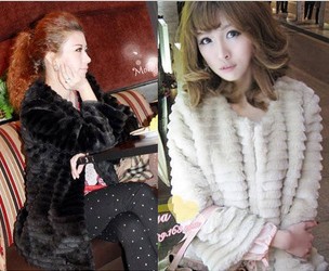 VI Winter sweet long faux fur coat Ladies fashion garment