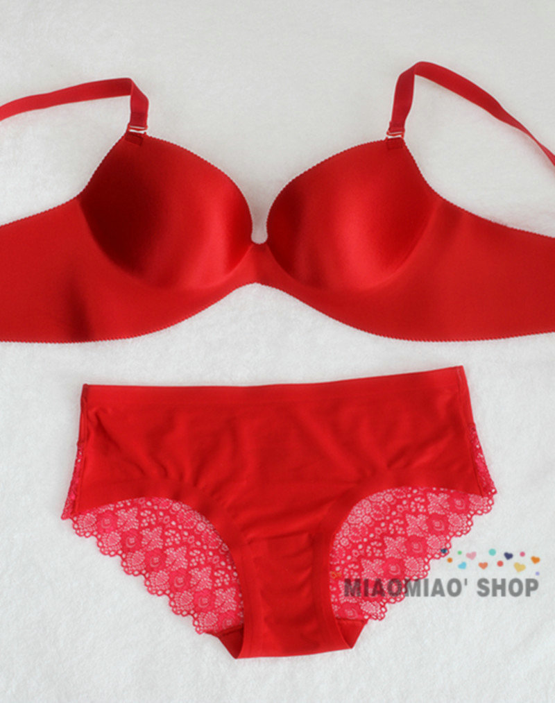 Victoria a chip thick red bra underwear set br10