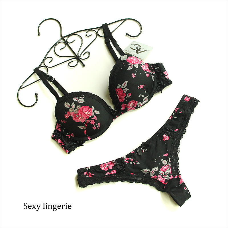 [View Sexy] Bra set underwear set sexy female glossy thick thin thong