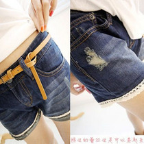 Vintage 2013 roll-up hem plus size denim shorts female loose shorts spring and summer autumn