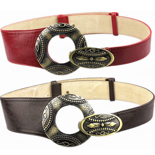 Vintage buckle fashion cowhide women's strap wide belt fashion all-match accessories genuine leather ultra wide cummerbund e16