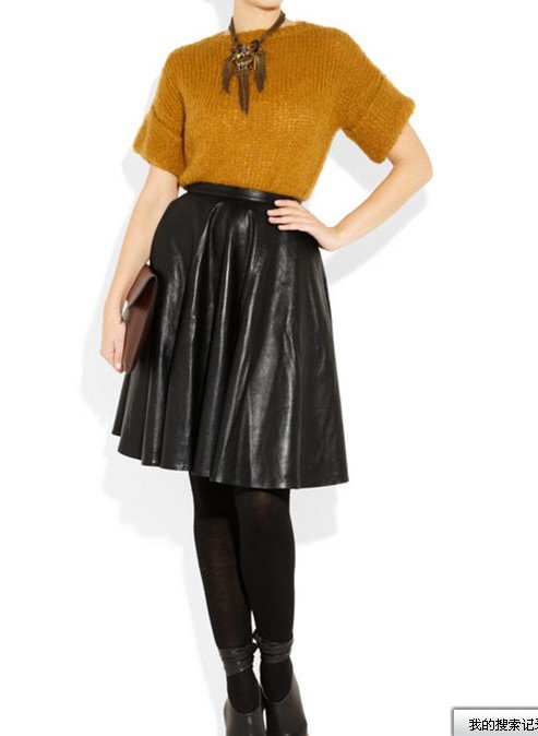 Vintage leather mini skirt