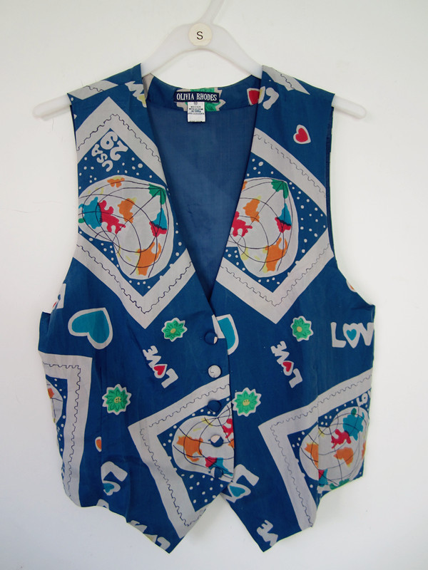 Vintage vintage pure silk vest