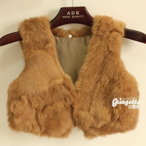 Vivi rabbit fur vest fur coat magazine Discount vest chili short design