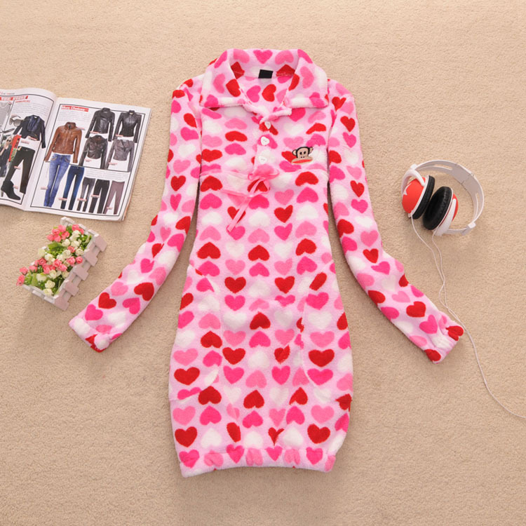 W-09 2012 beautiful elegant comfortable coral fleece sleepwear bathrobes lounge - 0.4