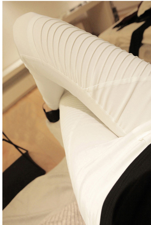 W103 2013 spring all-match pleated solid color legging pencil pants