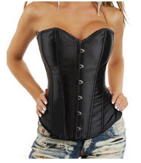 Waist Training Overbust Boned Lace up Corset Bustier S M L XL 2XL 3XL