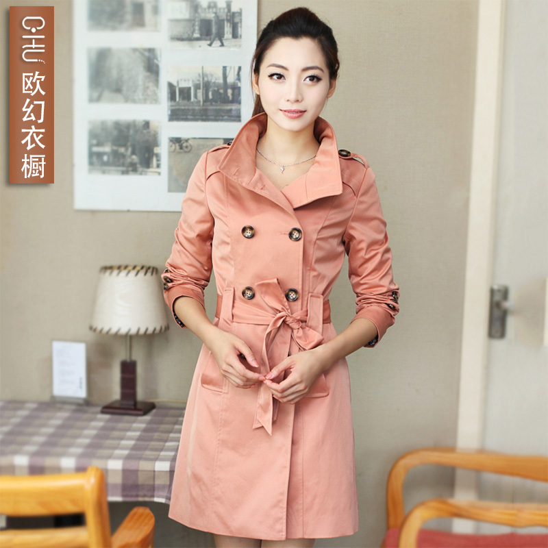 Wardrobe 2013 Women slim fashion trench female outerwear medium-long trench