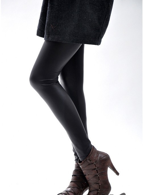 Warm Thickening Flocking Lining Warm PU Leather tights,Ladies' Pencil Pants