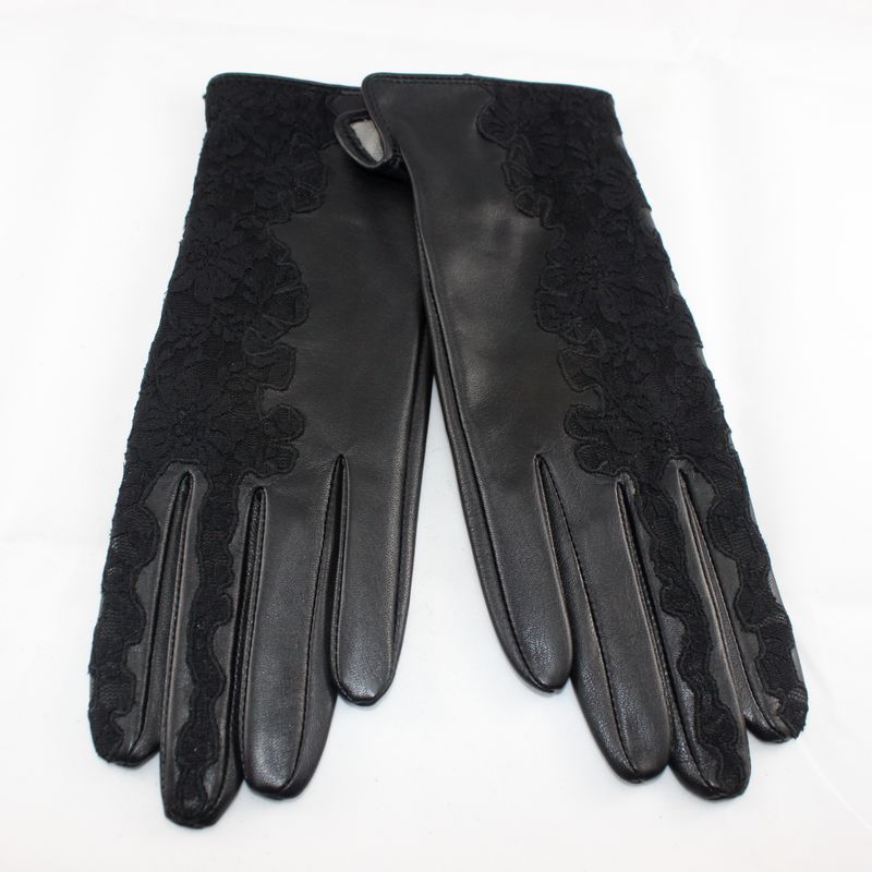 Water women's genuine leather gloves fashion lace women's thermal women's sheepskin gloves lace gloves