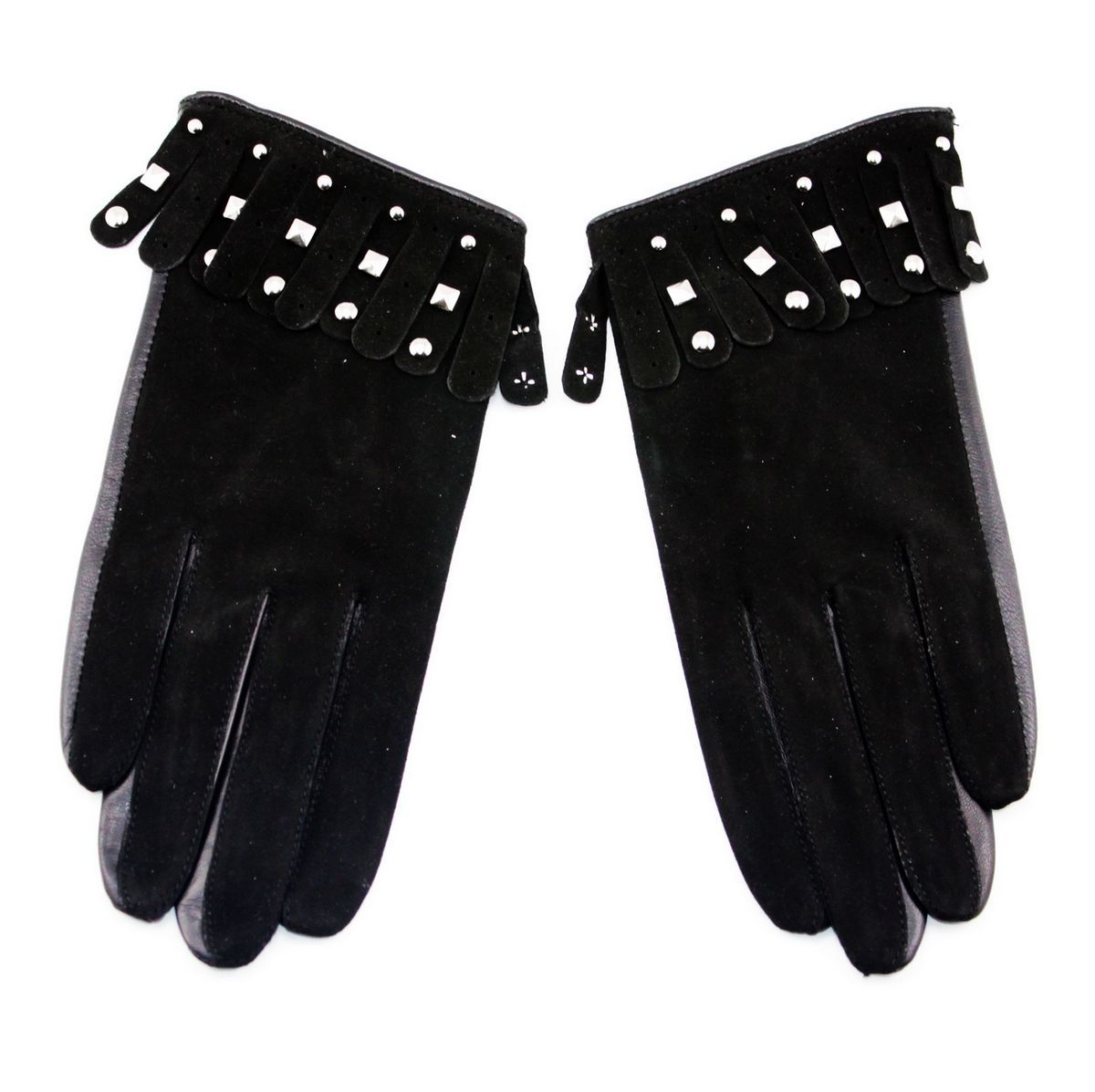 Water women's genuine leather gloves female rivet sheepskin sheep suede women's ultra-thin gloves