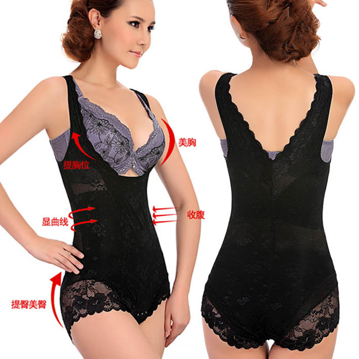 Waterchestnut underwear bamboo fat burning seamless shaper one piece body shaping underwear triangle body shaping pants