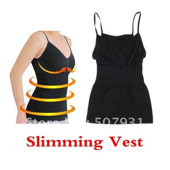 Weight Loss Fat Burning Black Color Slimming Vest Corset Body Shaper Chest UP