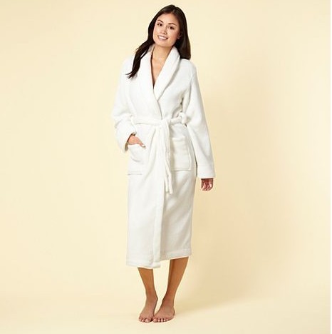 White coral fleece women bathrobe robe bathrobe plus size ouma 0.9