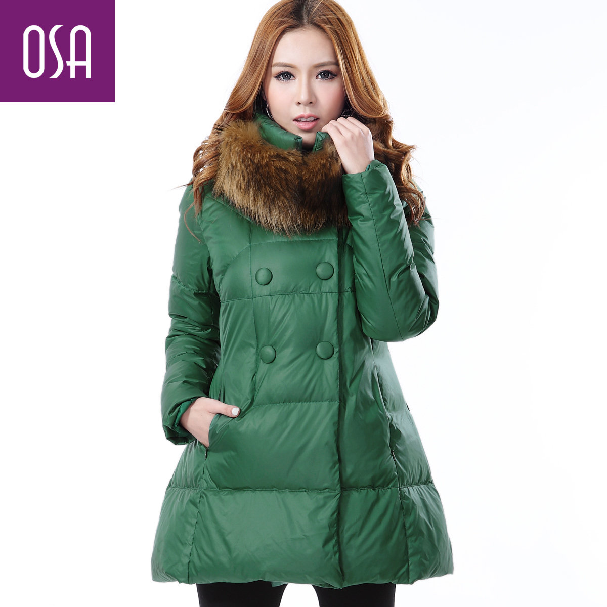 White duck down winter women fashion down coat female medium-long Winter Jacket Women Super Luxury Lady Hooded Down Jacket