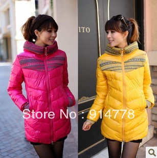 Whole sale 2012 new arrival lady down cotton cotton-padded jacket hot-selling slim medium-long women's plus size wadded jacket